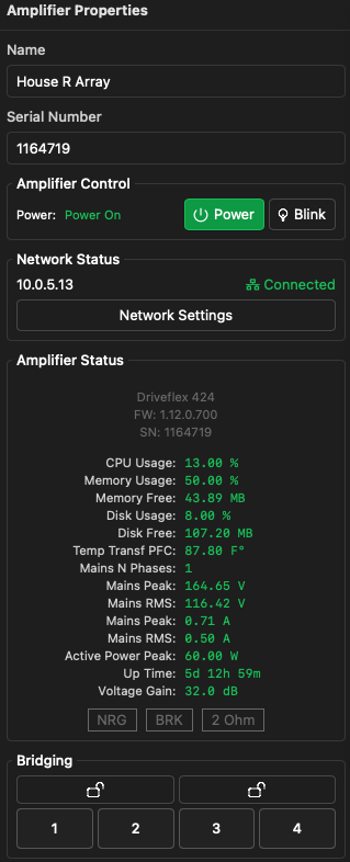 Amp properties